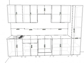 Кухонный гарнитур 13Р РоялВуд 3000 мм в Миньяре - minyar.mebel74.com | фото 2