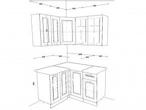 Кухонный гарнитур 15 Белый Вегас 1200х1400 мм в Миньяре - minyar.mebel74.com | фото 2