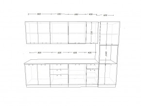 Кухонный гарнитур 16 Грецкий орех 3000 в Миньяре - minyar.mebel74.com | фото 2