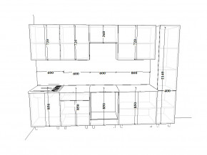 Кухонный гарнитур 17 Белый Вегас 3000 мм в Миньяре - minyar.mebel74.com | фото 2