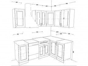 Кухонный гарнитур 2 Белый Вегас 1600х1400 мм в Миньяре - minyar.mebel74.com | фото 2