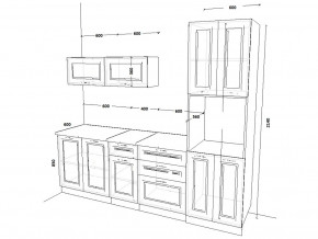 Кухонный гарнитур 3 Белый Вегас 2400 мм в Миньяре - minyar.mebel74.com | фото 2