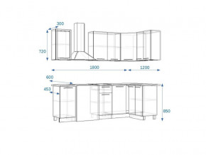 Кухонный гарнитур 6Р РоялВуд 1800*1200 мм в Миньяре - minyar.mebel74.com | фото 2