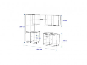 Кухонный гарнитур 7Р РоялВуд 2500 мм в Миньяре - minyar.mebel74.com | фото 2