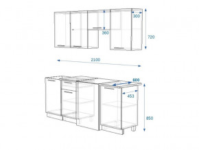 Кухонный гарнитур 8Р РоялВуд 2100 мм в Миньяре - minyar.mebel74.com | фото 2