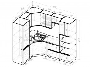 Кухонный гарнитур Адажио оптима 1800х2400 мм в Миньяре - minyar.mebel74.com | фото 6