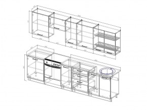 Кухонный гарнитур Антрацит 3000 в Миньяре - minyar.mebel74.com | фото 3