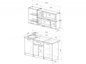 Кухонный гарнитур Антика стандарт 1600 мм в Миньяре - minyar.mebel74.com | фото 6