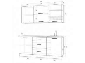 Кухонный гарнитур Флоренс Грин 1800 в Миньяре - minyar.mebel74.com | фото 3