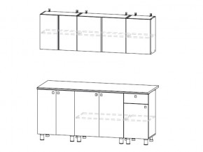 Кухонный гарнитур КГ 1 1800 Дуб Золотой в Миньяре - minyar.mebel74.com | фото 2