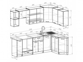 Кухонный гарнитур Лариса прайм 5 2300х1500 мм в Миньяре - minyar.mebel74.com | фото 6