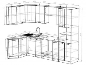 Кухонный гарнитур Лоретта гранд прайм 2600х1400 мм в Миньяре - minyar.mebel74.com | фото 4