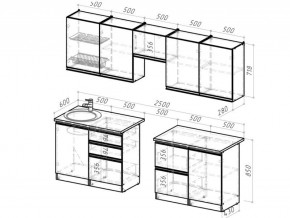 Кухонный гарнитур Лоретта мега 2500 мм в Миньяре - minyar.mebel74.com | фото 6