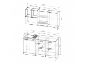 Кухонный гарнитур Надежда стандарт 4 1600 мм в Миньяре - minyar.mebel74.com | фото 5