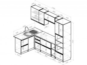 Кухонный гарнитур Ноктюрн мега прайм 1500х2700 мм в Миньяре - minyar.mebel74.com | фото 6