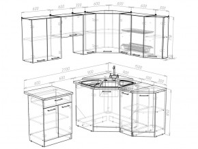 Кухонный гарнитур Ника мега оптима 2100х1500 мм в Миньяре - minyar.mebel74.com | фото 4