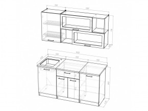 Кухонный гарнитур Полина стандарт 1600 мм в Миньяре - minyar.mebel74.com | фото 5