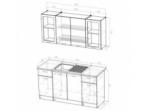 Кухонный гарнитур Сабрина стандарт 1600 мм в Миньяре - minyar.mebel74.com | фото 5