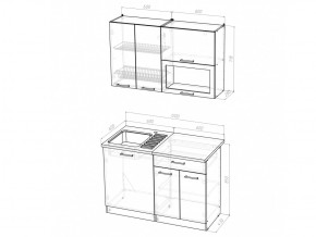 Кухонный гарнитур Светлана лайт 1200 мм в Миньяре - minyar.mebel74.com | фото 2