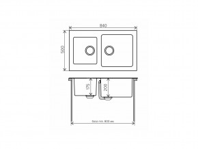 Мойка комбинированная Tolero twist TTS-840 Белый 923 в Миньяре - minyar.mebel74.com | фото 2