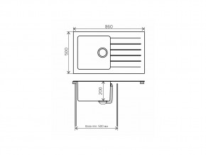 Мойка комбинированная Tolero twist TTS-860 Бежевый 101 в Миньяре - minyar.mebel74.com | фото 2