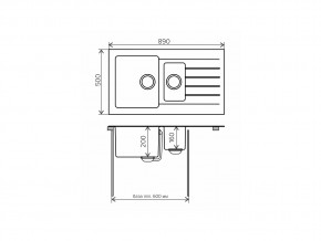 Мойка комбинированная Tolero twist TTS-890 Белый 923 в Миньяре - minyar.mebel74.com | фото 2