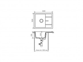 Мойка кварцевая Tolero R-107 Бежевый 101 в Миньяре - minyar.mebel74.com | фото 2