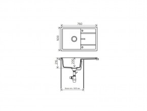 Мойка кварцевая Tolero R-112 Бежевый 101 в Миньяре - minyar.mebel74.com | фото 2