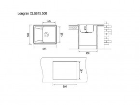 Мойка Longran Classic CLS 615.500 в Миньяре - minyar.mebel74.com | фото 2