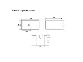 Мойка Longran Enigma ENG1000.500 в Миньяре - minyar.mebel74.com | фото 2