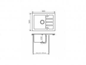 Мойка с керамическим стеклом Tolero TG-660 черное стекло в Миньяре - minyar.mebel74.com | фото 2