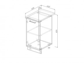 Н 40 Модуль нижний Без Столешницы МН 40 в Миньяре - minyar.mebel74.com | фото