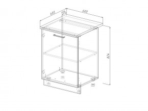 Н 60 Модуль нижний Без Столешницы МН 60 в Миньяре - minyar.mebel74.com | фото