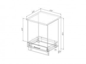 НД 60 Модуль нижний Без Столешницы Духовка МД 60 в Миньяре - minyar.mebel74.com | фото