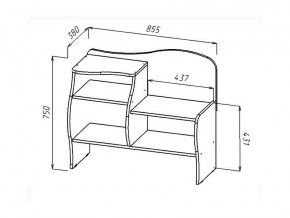 Обувница Волна анкор светлый в Миньяре - minyar.mebel74.com | фото 2