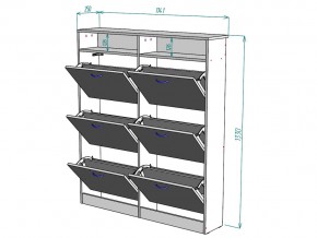 Обувница W17 в Миньяре - minyar.mebel74.com | фото 3