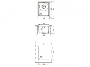 Подстольная мойка Оптима-HM 300.400.10.10 в Миньяре - minyar.mebel74.com | фото 3