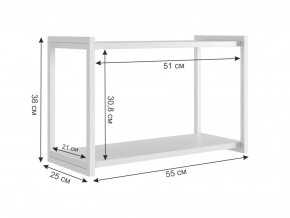 Полка Юниор белое дерево/белый муар в Миньяре - minyar.mebel74.com | фото 2