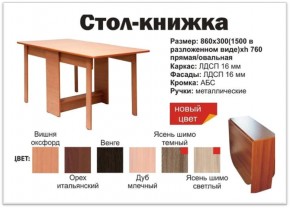 Прямой стол-книжка венге в Миньяре - minyar.mebel74.com | фото 2