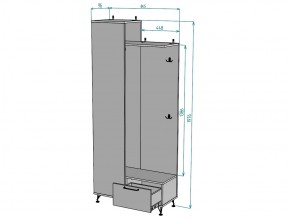 Прихожая с зеркалом Лофт V27_M в Миньяре - minyar.mebel74.com | фото 3