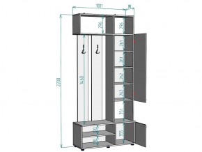 Прихожая с зеркалом V1_M в Миньяре - minyar.mebel74.com | фото 3