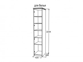 Шкаф 1-но створчатый для белья Ольга 13 в Миньяре - minyar.mebel74.com | фото 3