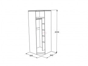 Шкаф 1-но створчатый угловой Ольга 13 в Миньяре - minyar.mebel74.com | фото 3