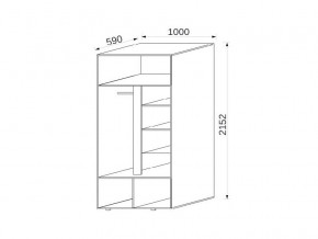 Шкаф 2-х дверный МДФ Некст в Миньяре - minyar.mebel74.com | фото 2