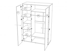 Шкаф 3-х створчатый Валенсия Миф в Миньяре - minyar.mebel74.com | фото 2