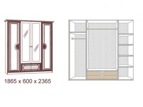 Шкаф 4-х дверный с зеркалами в Миньяре - minyar.mebel74.com | фото