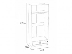 Шкаф для одежды Оттавия НМ 011.80 Антрацит в Миньяре - minyar.mebel74.com | фото 2