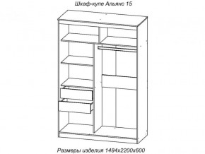 Шкаф-купе Альянс 15 комплект зеркал №2 в Миньяре - minyar.mebel74.com | фото 2