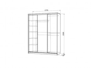 Шкаф-купе Бассо 2-600 с зеркалом дуб сонома/крем в Миньяре - minyar.mebel74.com | фото 3