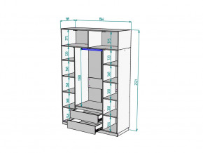 Шкаф Malta light H302 с антресолью HA4 Белый в Миньяре - minyar.mebel74.com | фото 2